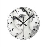Rose Flapper wall clocks