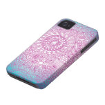 rose floral génial de turquoise de motif de trelli coques iPhone 4 Case-Mate