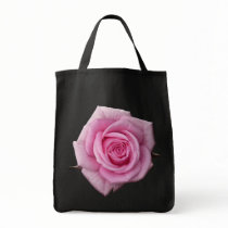 Rose Flower Tote Bag Pink Rose Beach Tote Bags