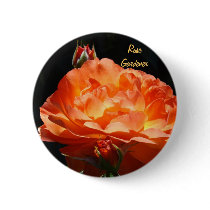 Rose Gardener buttons Custom Orange Roses