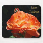 Rose Gardener gifts Orange Roses mousepad Floral