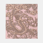 Rose Gold  Dragon on Powder Pink Leather Texture notepads