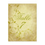 Rose II Vine Vintage Crackle Table Number Card Pos