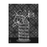 Rose in Vase Illustration Postcard