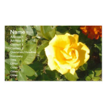 Rose jaune modèles de cartes de visite