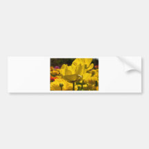 Rose jaune rétro-éclairé adhésifs pour voiture
