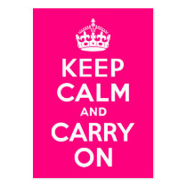 Rose Keep Calm and Carry On Business Card Templates