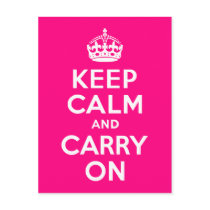 Rose Keep Calm and Carry On Postcards