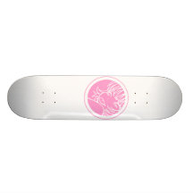 rose mignon d'anime de muuhh plateaux de skateboards customisés