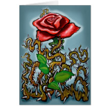 Rose n Thorns Greeting Cards