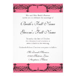 Rose noir et blanc de n, Fleur de Lis mariage dama Faire-parts