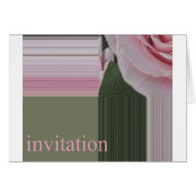 rose offset invitation card