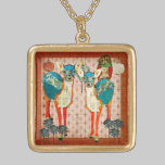 Rose Owl & Azure Amber Deer  Necklace necklaces