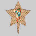 Rose Owl & Azure Deer Star Cake Pick cake picks
