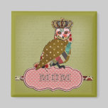Rose Owl Mom Magnet magnets
