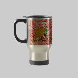 Rose Owl Red Boho Travel Mug mugs