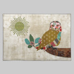 Rose Owl White Floral  Placemat placemats