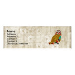 Rose Owl Whitewash Floral Vintage Business Cards