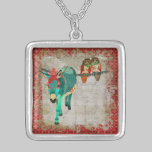 Rose Owls & Ruby Turquoise Donkey  Necklace necklaces