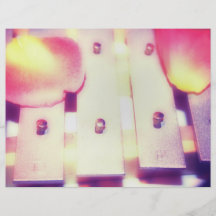 Rose Petals on Metal Bells Purple Pink themed Flyer