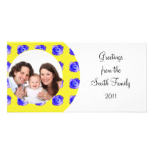 Rose/ Photo Custom Photo Card