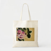 Rose Photo Fractal Canvas Bags