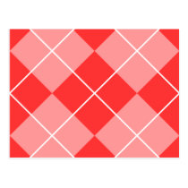 Rose & Pink Argyle postcards