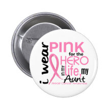 Rose pour le héros dans la tante cancer du sein de badges avec agrafe