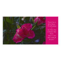 Rose Quote Card Photo Card Template