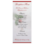 Rose Reception Menus Full Color Rack Card