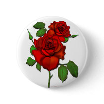 Rose Red Illustration Pins