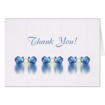 Rose Reflections card ~ white blue
