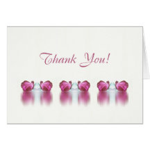 Rose Reflections card ~ white pink