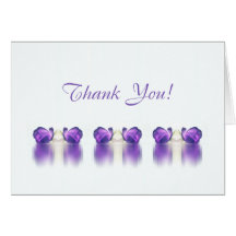 Rose Reflections card ~ white purple
