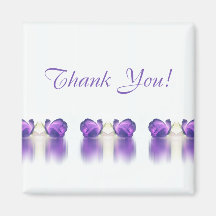 Rose Reflections Magnet ~ white purple