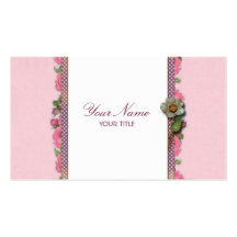 Rose Ribbon Business Card (Pink)