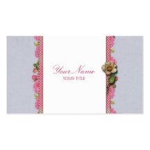 Rose Ribbon Business Card (Purple)