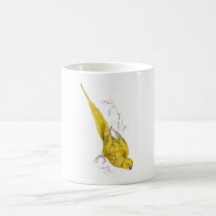 Rose-Ringed Parrakeet  (Yellow variety) by Edward Coffee Mug