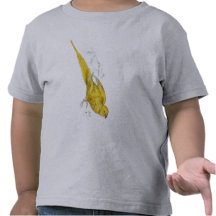 Rose-Ringed Parrakeet  (Yellow variety) by Edward Tshirts