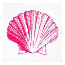 Rose Sea Shell Luau Reception Invitation