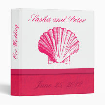 Rose Shell Wedding Planner 3 Ring Binder