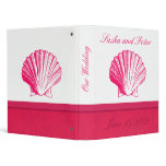 Rose Shell Wedding Planner 3 Ring Binder