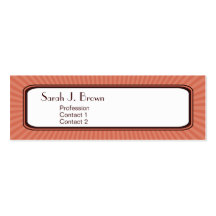 Rose Spring Rays Skinny Business Cards