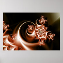 Rose swirl posters