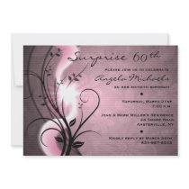 Rose Swirls Birthday Party Invitation