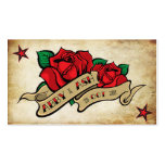 Rose Tattoo Custom Personalized RSVP Business Card Template