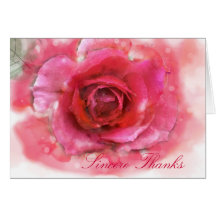 Rose , Thank You card