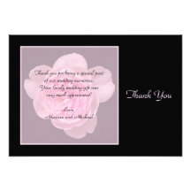Rose Wedding Gift Thank You Cards Custom Invitations