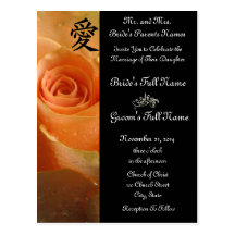Rose Wedding Invitations and Favours Postcard