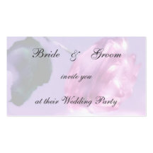 Rose Wedding Party Invitation Business Card